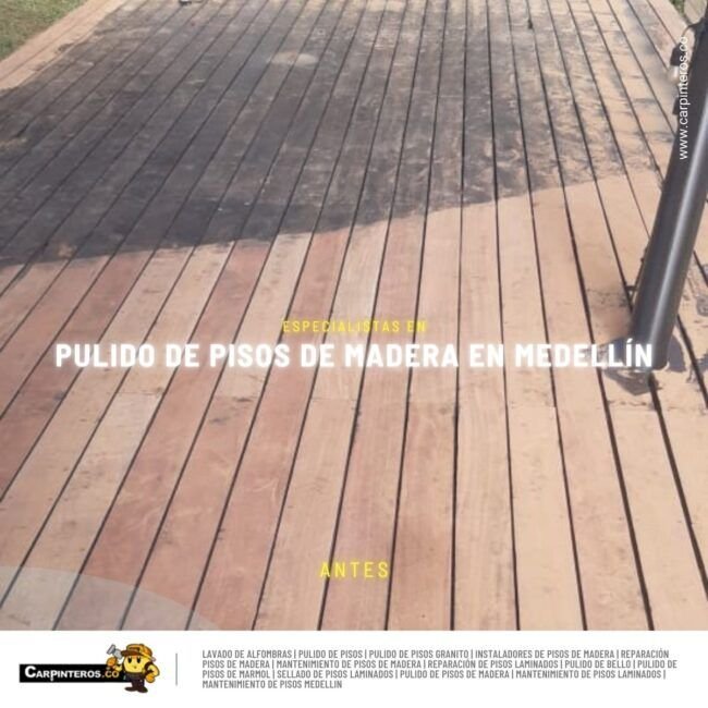 Pulido de pisos de madera Medellin 1